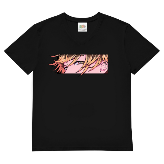 Tay Eyes Herren Basic V-Neck T-Shirt - Bequem